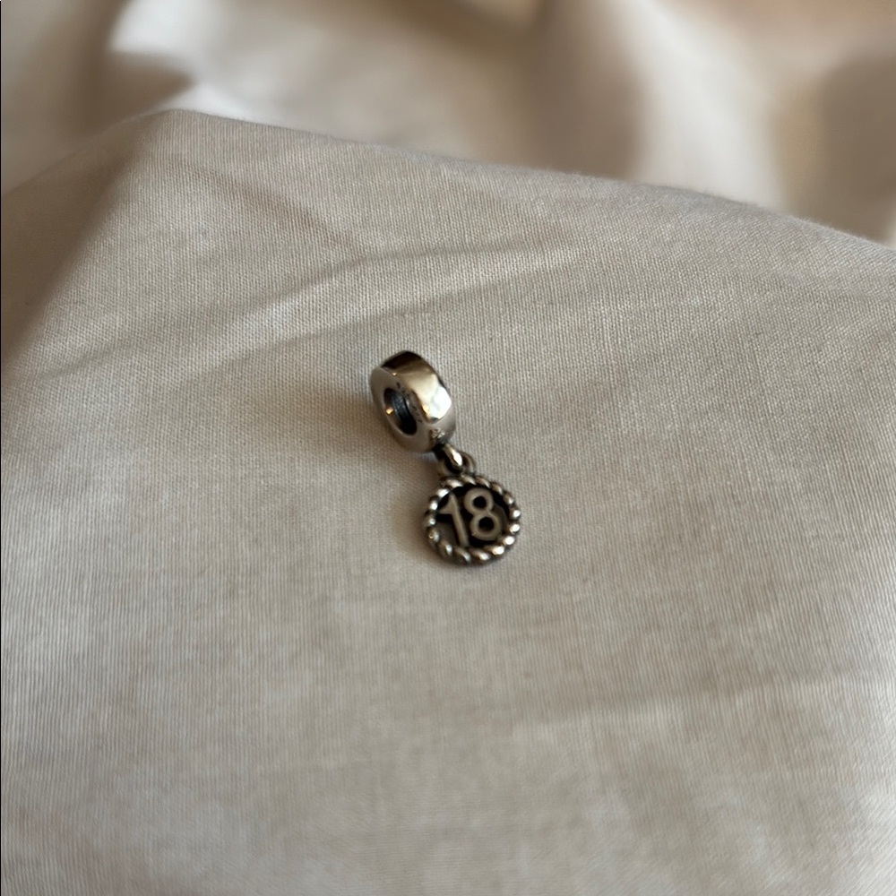 Pandora Silver 18 Charm Pendant